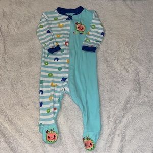 Cocomelon 3-6 month gender neutral footie/ sleeper zip up baby clothing